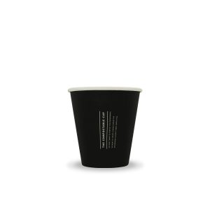 8oz Single Wall Paper Cup - Black