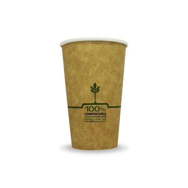 16oz Single Wall Paper Cup - Natural