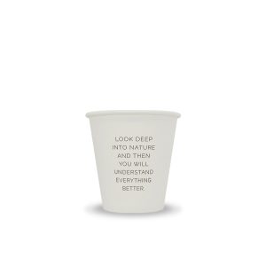 10oz Single Wall Paper Cup - White "Look Deep Into Nature"